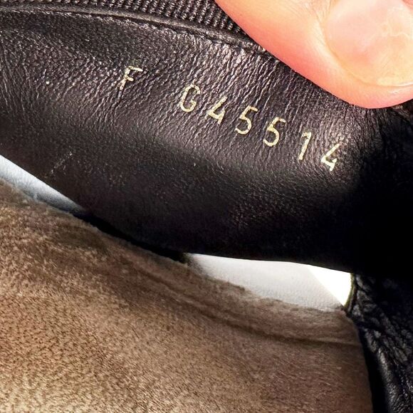 CHANEL Black Ribbed Embroidered CC Sandals Size 39.5 Mules Open Toe Slides Bow - Picture 7 of 12